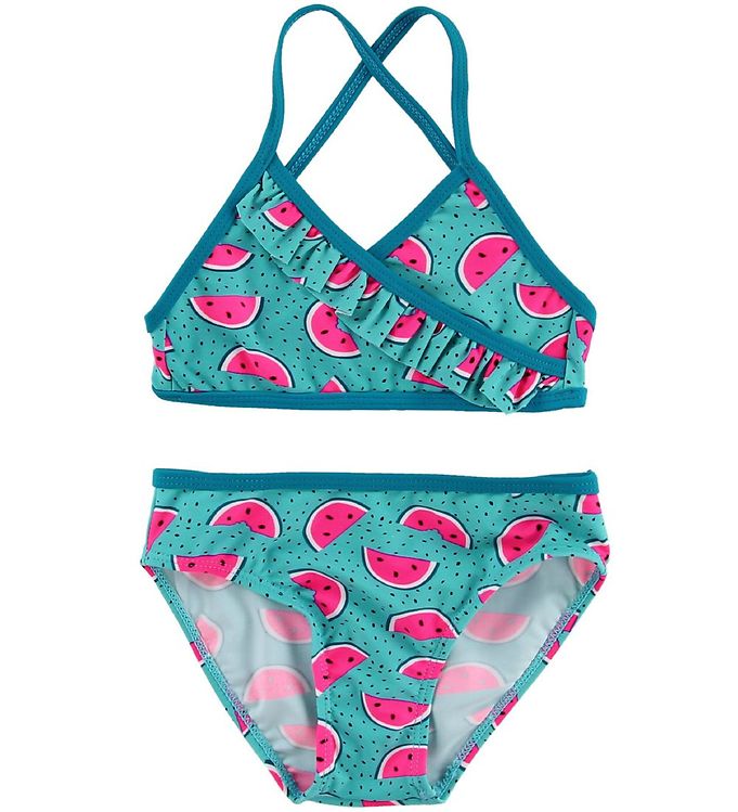 Color Kids Bikini - Nilje - UV40+ - Turkis m. Vandmeloner