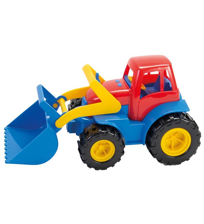 #3 - Dantoy Traktor m. Grab - 30 cm - Rød/Blå