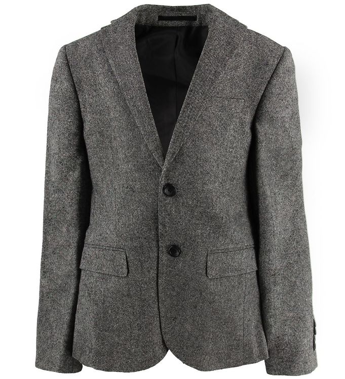 4: Grunt Blazer - Uld/Polyester - Salt & Pepper