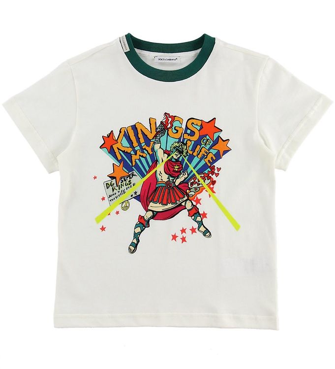 Dolce & Gabbana T-shirt - Superhero - Hvid