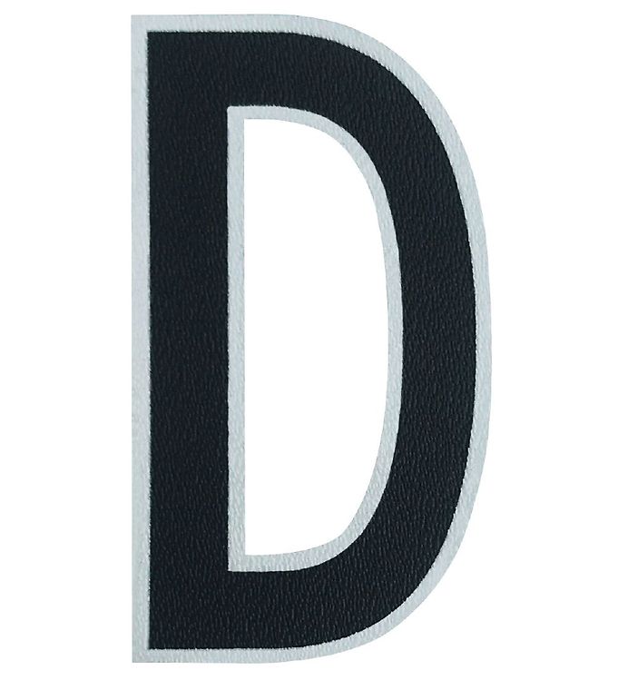 12: Design Letters Klistermærke - Mobil - D - 5cm - Black
