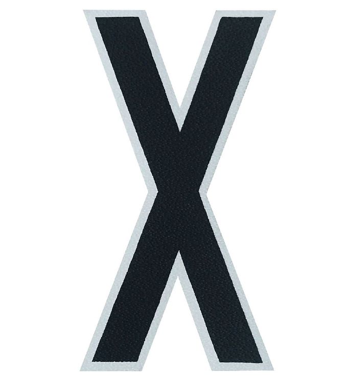 10: Design Letters Klistermærke - Mobil  - X - 5cm - Black