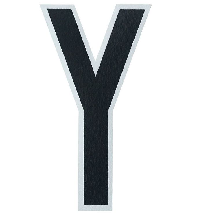 7: Design Letters Klistermærke - Mobil  - Y - 5cm - Black