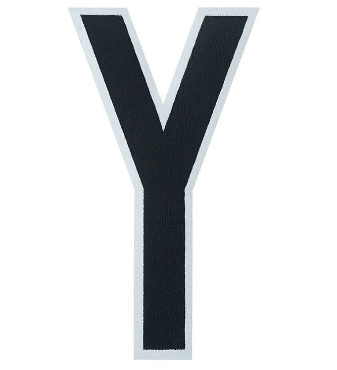 #2 - Design Letters Klistermærke - Mobil - Y - 5cm - Black