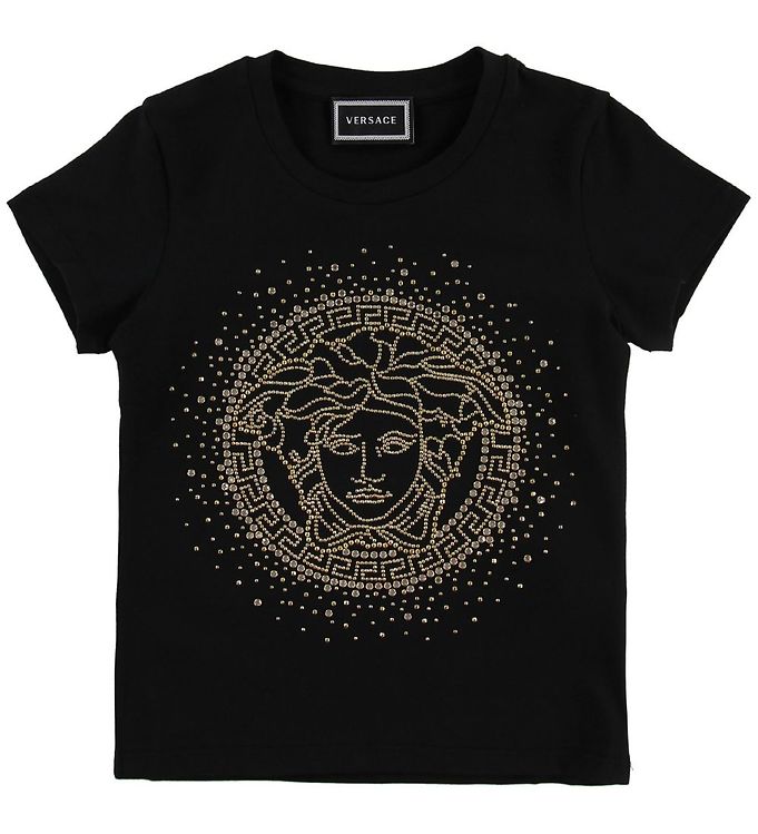 6: Versace T-shirt - Sort m. Guld Medusa
