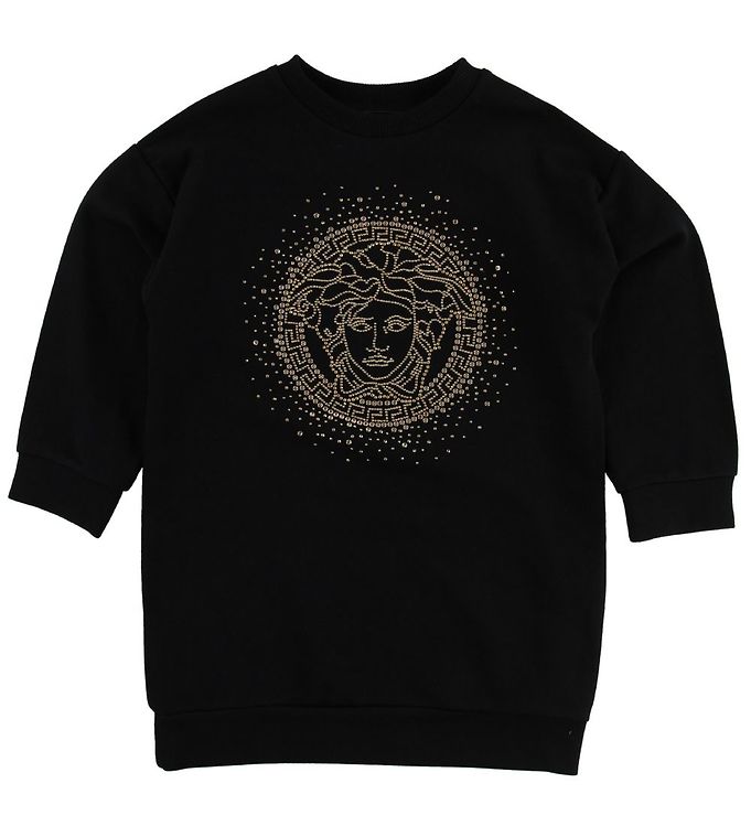 Versace Kjole - Sort m. Guld Medusa
