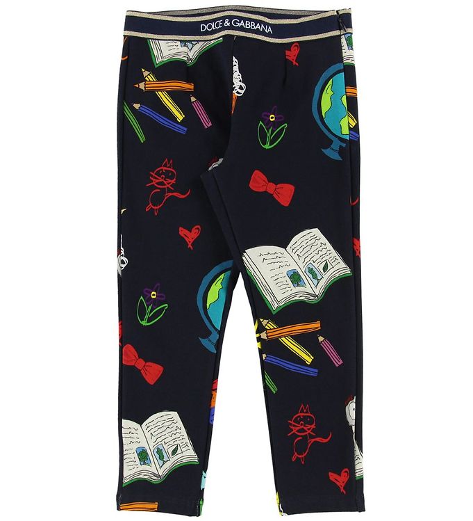 9: Dolce & Gabbana Leggings - Back To School - Navy m. Print