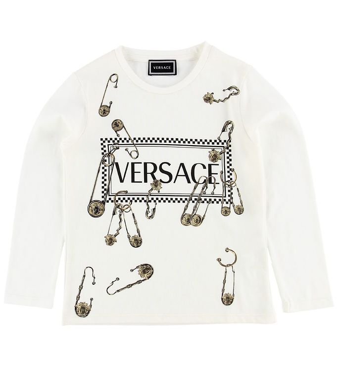 2: Versace Bluse - Creme m. Sikkerhedsnåle