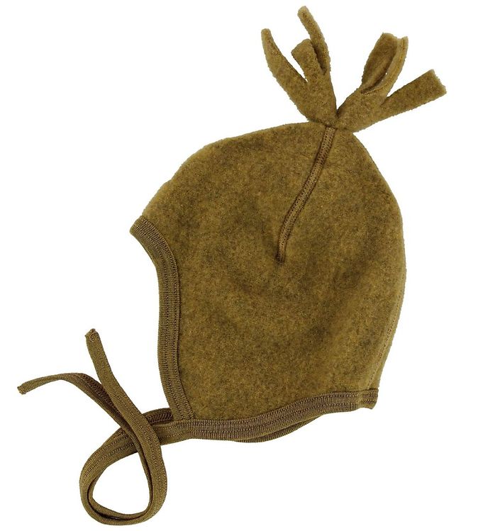 Image of Engel Babyhjelm - Uld - Saffron Melange m. Kvast - 74/80 - Engel Babyhjelm (139719-753272)
