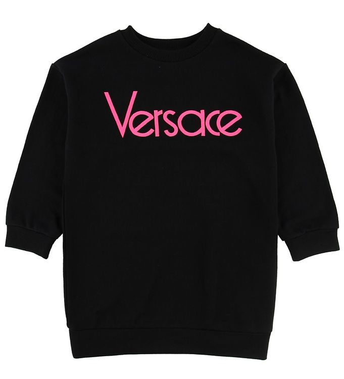 Billede af Versace Sweatkjole - Sort/Neonpink m. Tekst