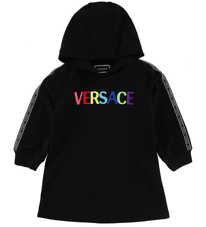 Billede af Versace Sweatkjole m. Hætte - Sort m. Tekst