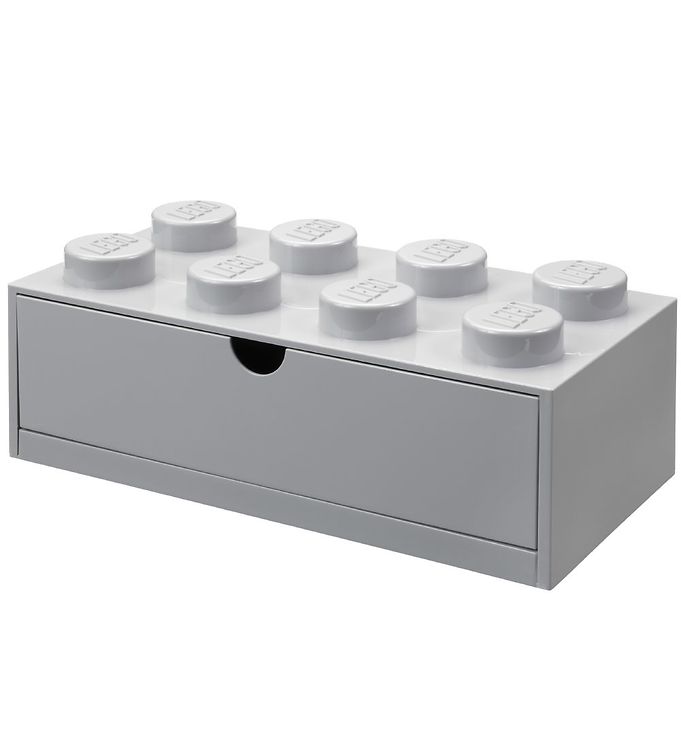 LEGO® Storage Opbevaringsskuffe - 8 Knopper - 31x15x9 - Grå