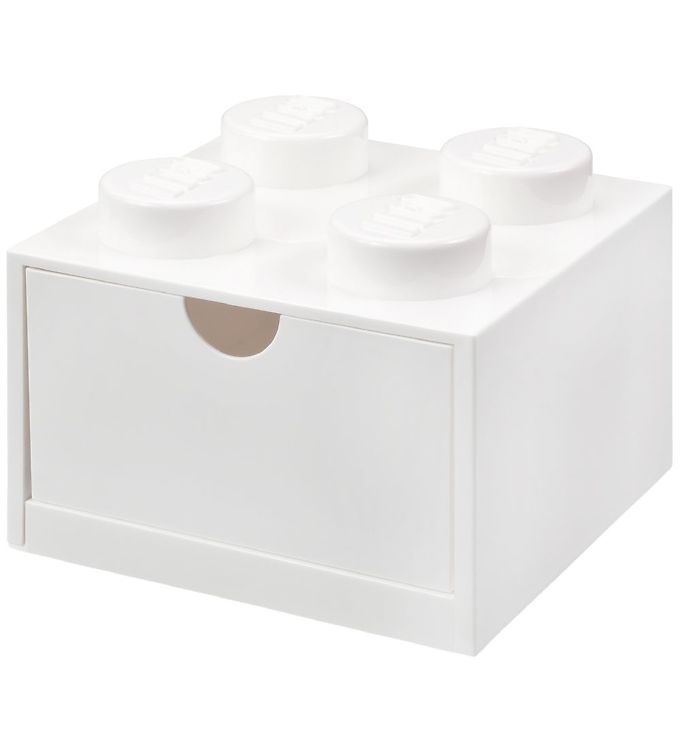 LEGO® Storage Opbevaringsskuffe - 4 Knopper - 15x15x9 - Hvid