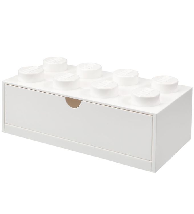 LEGOÂ® Storage Opbevaringsskuffe - 8 Knopper - 31x15x9 - Hvid