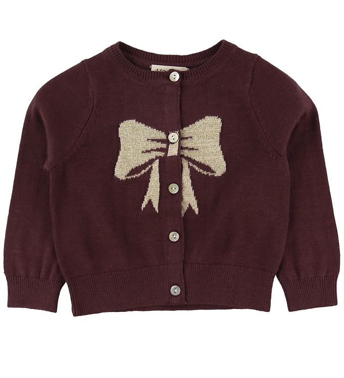 5: MarMar X-Mas Cardigan - Teresia Baby - Blommelilla m. Sløjfe