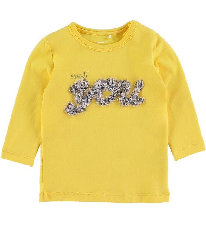 Image of Name It Bluse - NbfFlavia - Aspen Gold m. Blomster - 74 - Name It Bluse (170438-903200)
