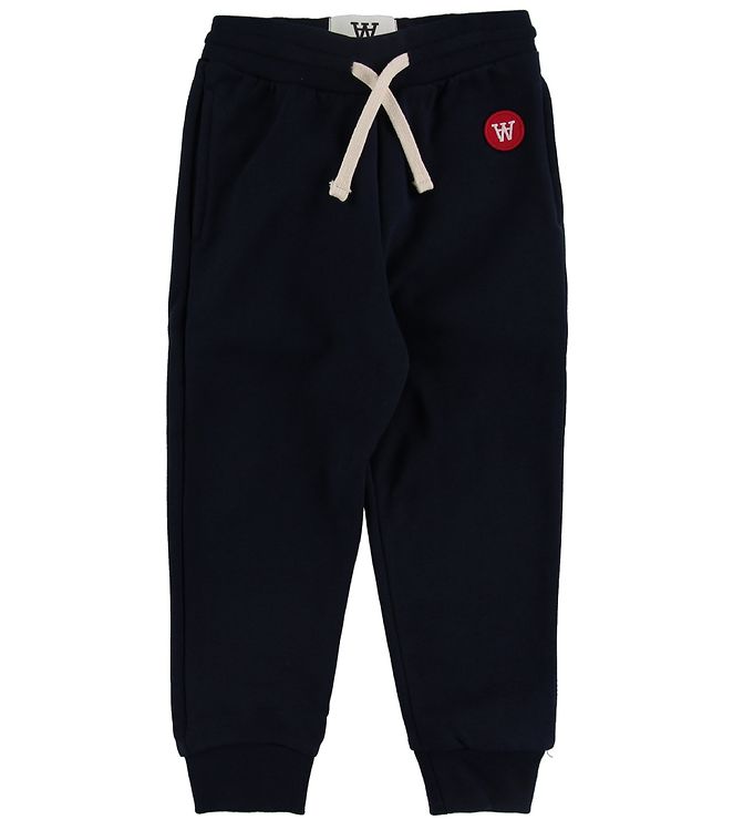 5: Wood Wood Sweatpants - Ran Kids - Navy m. Bindebånd