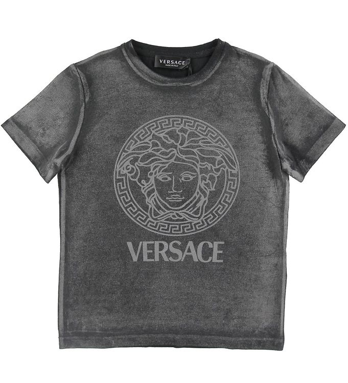 4: Versace T-shirt - Reflektiv - Sort m. Logo