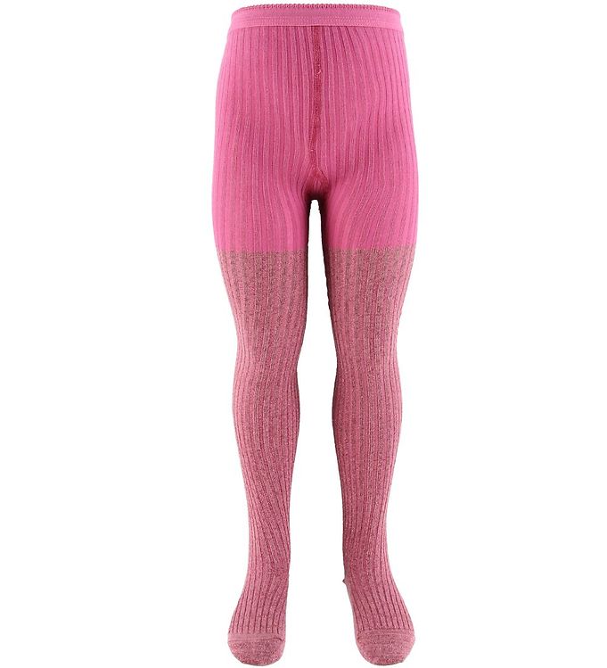 Molo Strømpebukser - Glitter Rib Tights - Wildrose