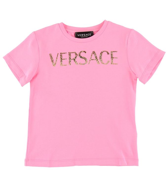 10: Versace T-shirt - Pink m. Similisten