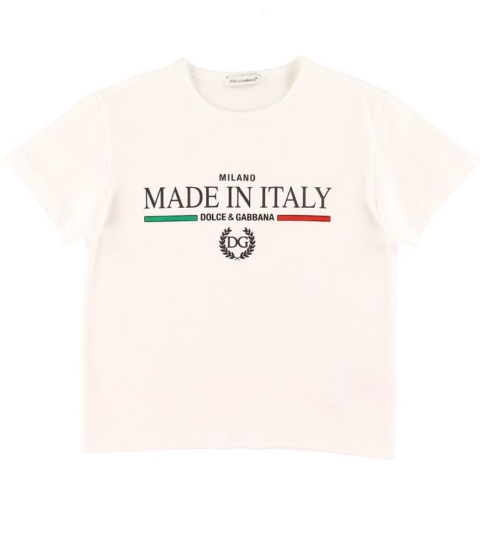 Dolce & Gabbana T-shirt - DNA Jr - Hvid m. Print