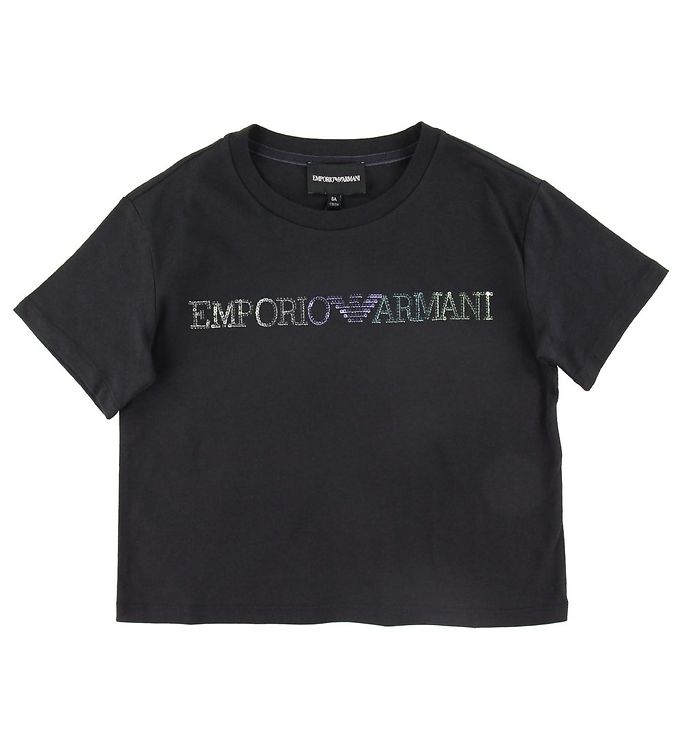 Emporio Armani T-shirt - Navy m. Pailletter