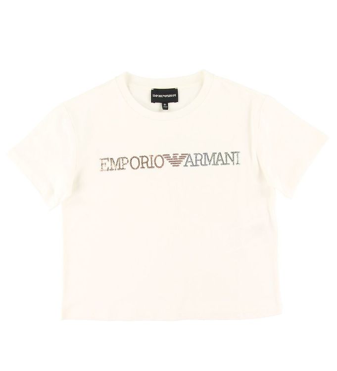 7: Emporio Armani T-shirt - Hvid m. Pailletter