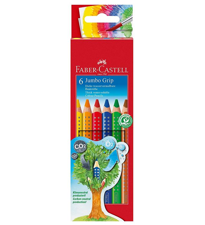 Faber-Castell Farveblyanter - Jumbo Grip - Akvarel - 6 stk - Mul