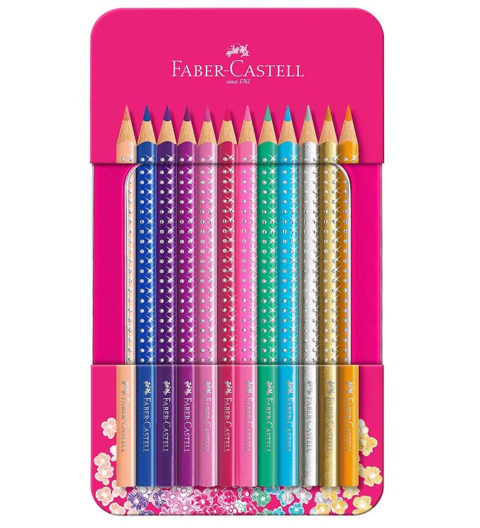 Image of Faber-Castell Farveblyanter - Grip - 12 stk - Sparkle (214126-1062460)
