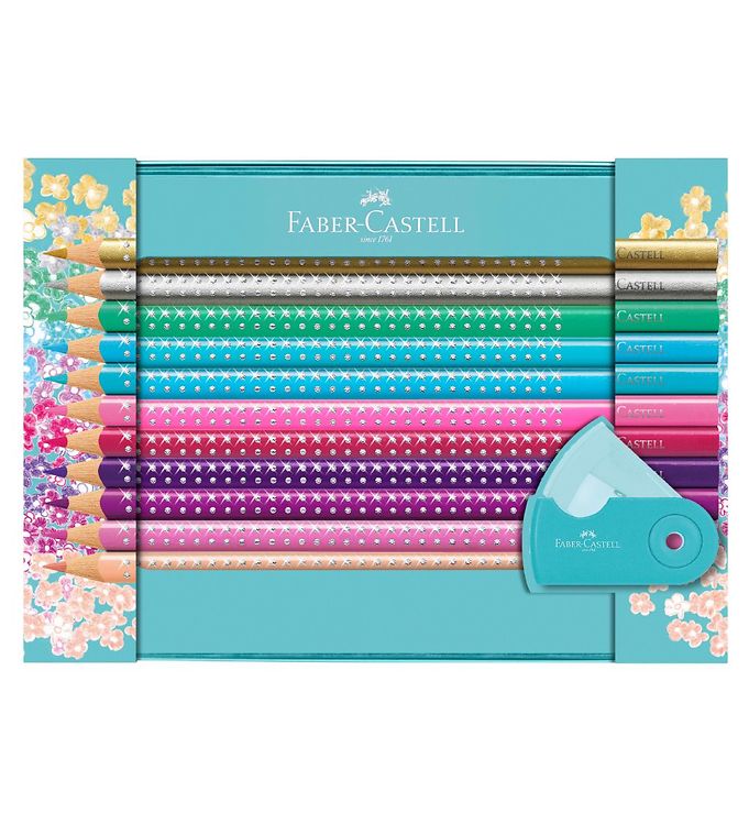 Image of Faber-Castell Sparkle Tinæske - Farver/Spidser - 20 stk - Multi (214105-1062438)