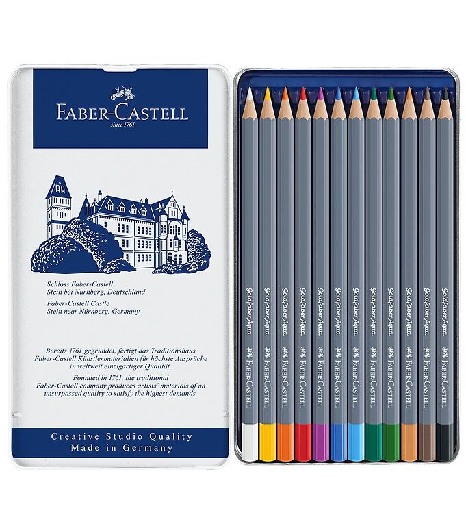 Image of Faber-Castell Farveblyanter - Goldfaber Akvarel - 12 stk - Multi - OneSize - Faber-Castell Farvesæt (214143-1062481)