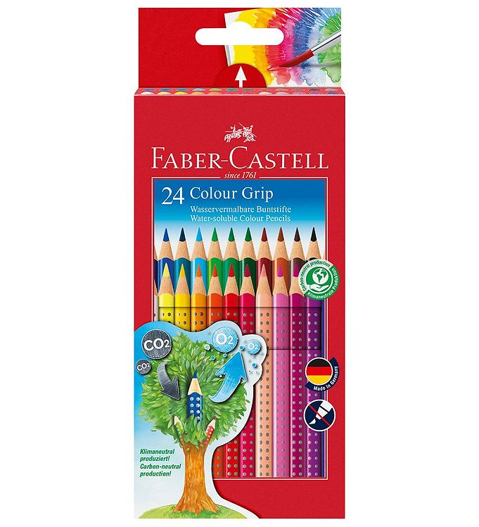 Image of Faber-Castell Farveblyanter - Grip - Akvarel - 24 stk - Multi - OneSize - Faber-Castell Farvesæt (214119-1062453)