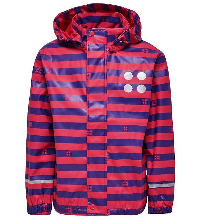 Lego   Wear Regnjakke Mørk Pink/lillastribet