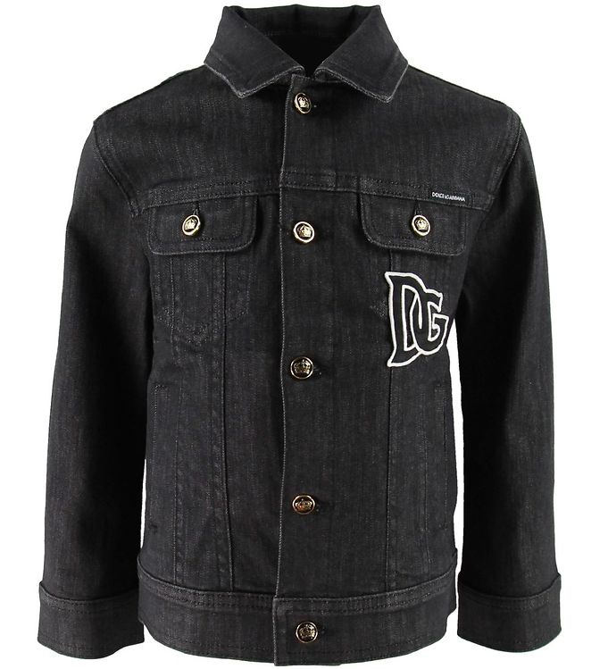 5: Dolce & Gabbana Denimjakke - Sort m. Patch