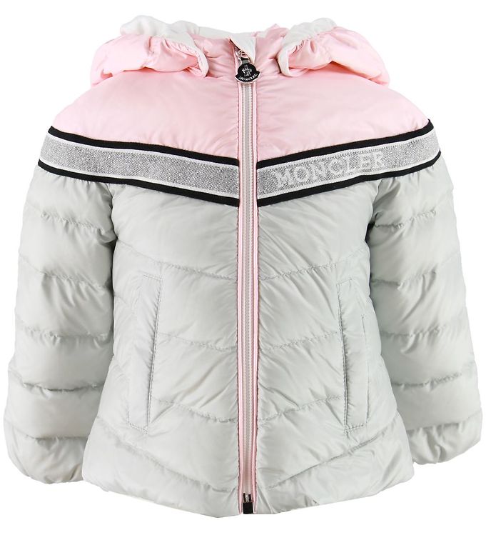 Moncler Dunjakke - - Grå/Rosa » Altid fri fragt i DK