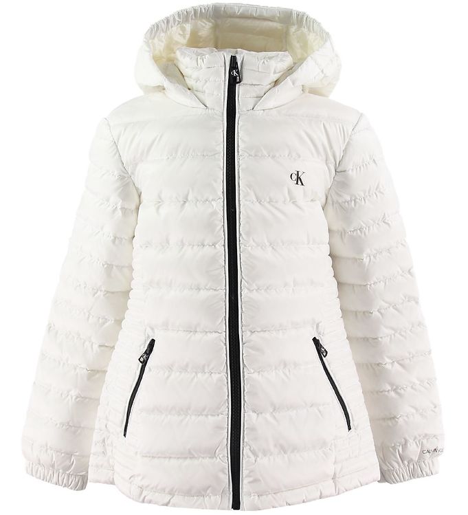 #2 - Calvin Klein Dunjakke - Fitted Light Down Jacket - Hvid