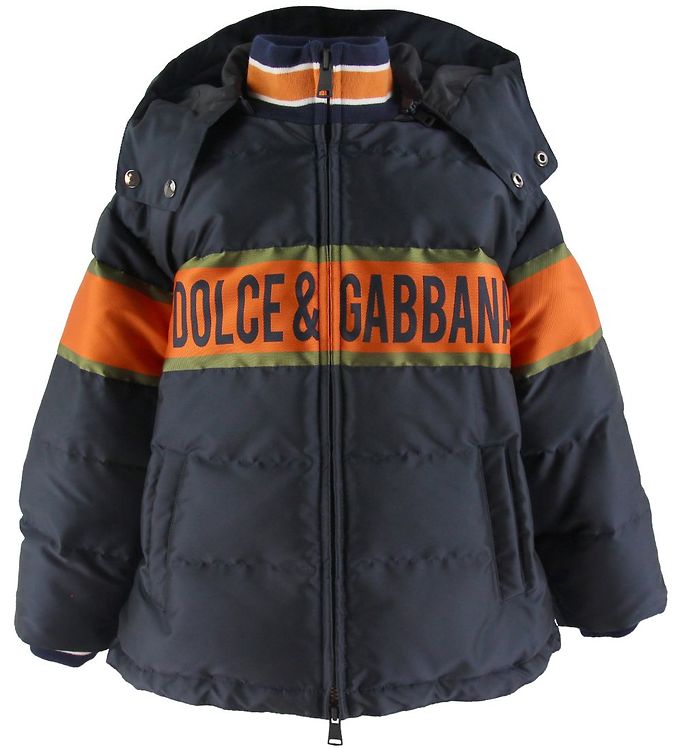 #3 - Dolce & Gabbana Dunjakke - Navy m. Orange