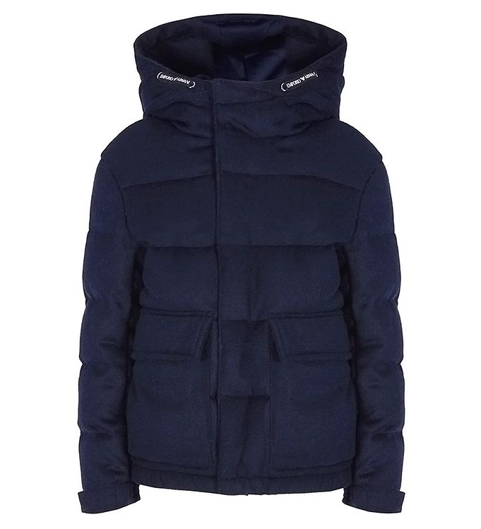 Emporio Armani Dunjakke Uld - Navy » fragt i Danmark