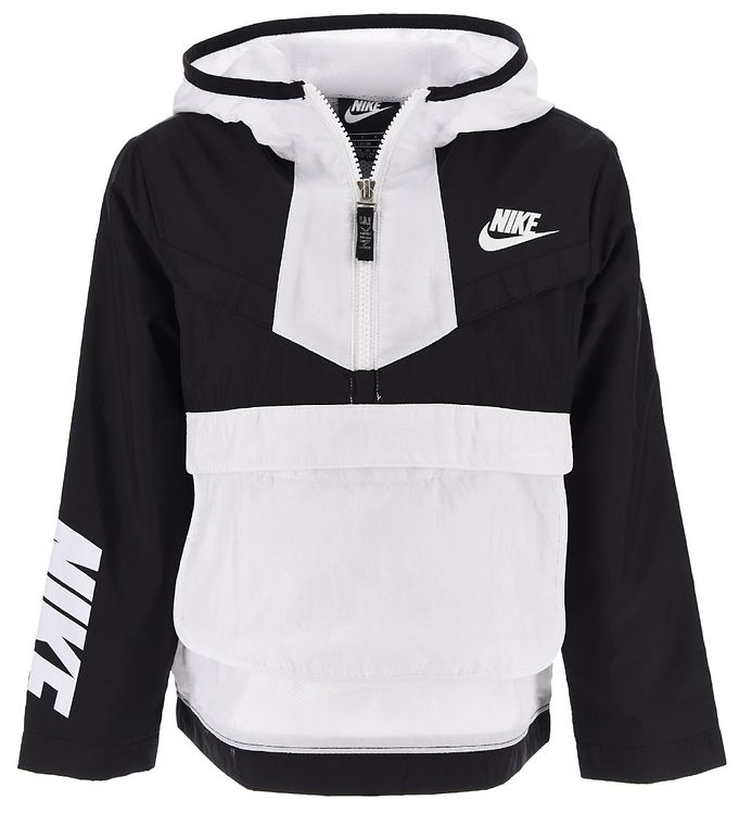 Nike - Windrunner - Sort/Hvid » Fri fragt i Danmark