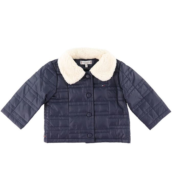 8: Tommy Hilfiger Dynejakke - Quilted Flag - Desert Sky