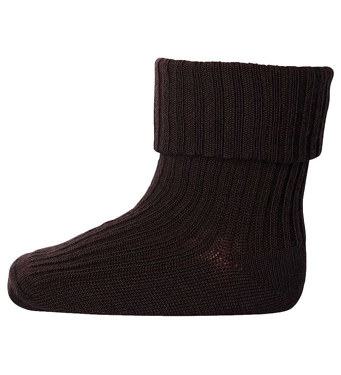 MP Strømper - Rib - Dark Brown