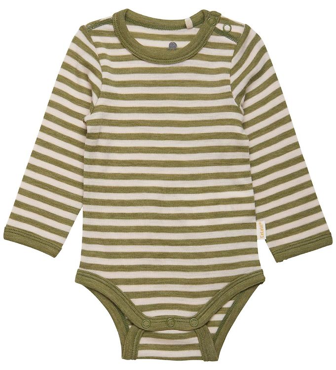Image of CeLaVi Body l/æ - Loden Green Melange m. Striber - 50 - CeLaVi Body L/Æ (280184-3943087)