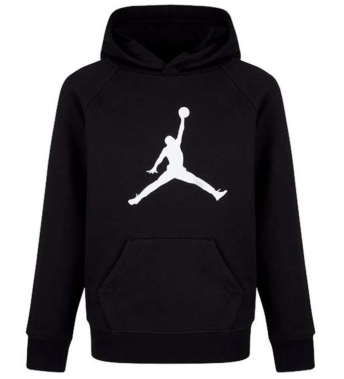 Jordan Hættetrøje - Jumpman Logo - Sort m. Hvid
