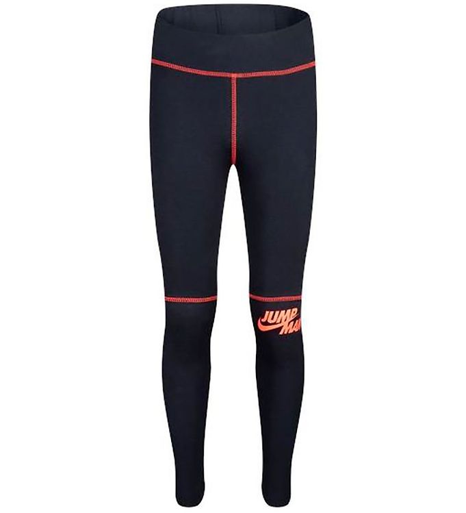 10: Jordan Leggings - Big Jumpman X Nike - Sort m. Rosa/Neon