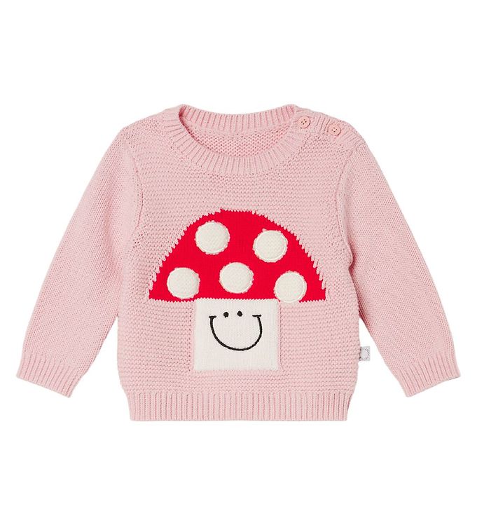 4: Stella McCartney Kids Bluse - Strik - Rosa m. Svamp