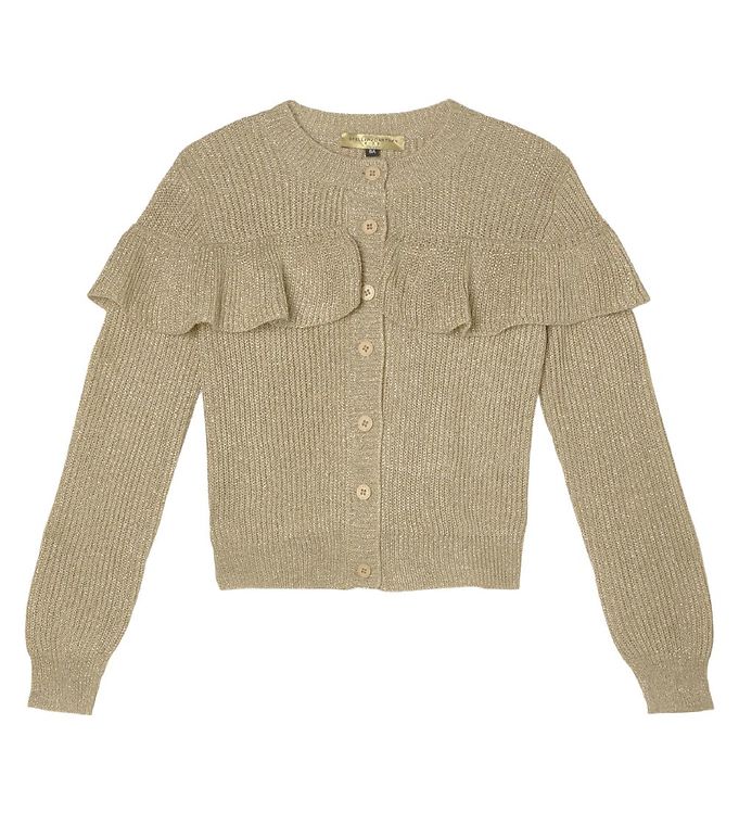 Stella Mccartney Kids Cardigan Strik Beige Guld