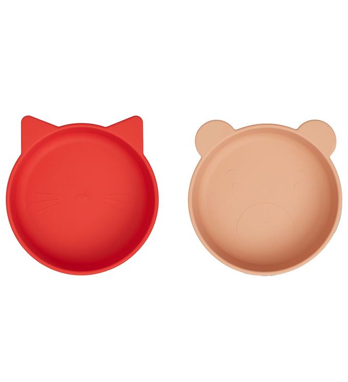 Liewood 2-pak silikone tallerken, Apple red/tuscany rose