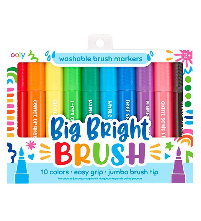 Image of Ooly Jumbo Tusher - Big Bright Brush - 10 Stk - Multifarvet (QA165)