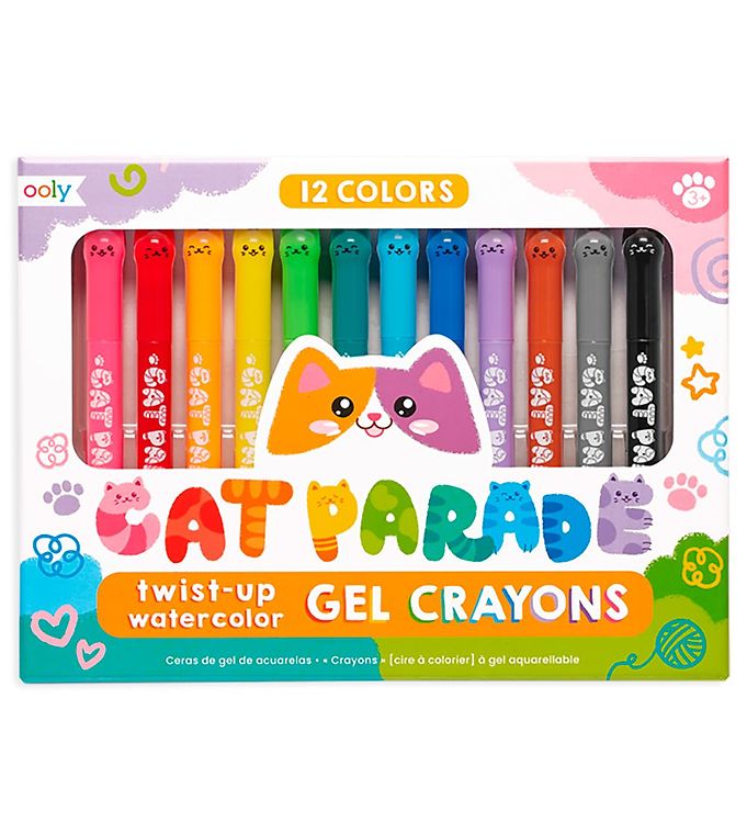 Ooly Farvekridt - Gel - Cat Parade - 12 Stk - Multifarvet