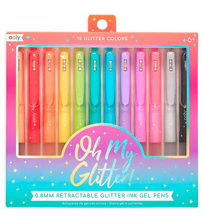 Billede af Ooly Farvekuglepen - Gel - Oh My Glitter! - 12 Stk - Multifarve